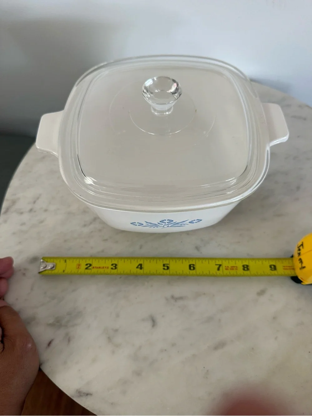 Corning Ware Cornflower Blue P-1 3/4-B Casserole 9” Long, 7” Wide, 4” Deep W/Lid